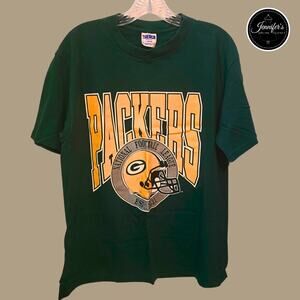 Trench RARE Vintage 90's NFL Green Bay Packers Cotton T-Shirt Size L (42-44)